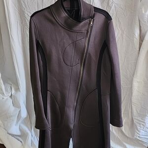 Aimee G Asymmetrical Zip Trench Coat Punk Gothic Rave Grundge